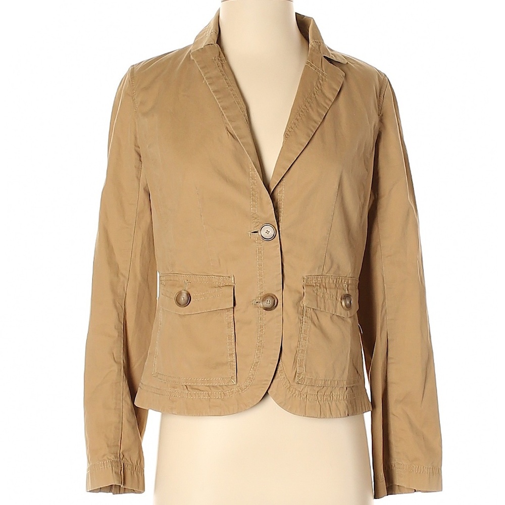 J. Crew Classic Twill Tan Chino Jacket Sz. Small S